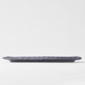 Premium Crumpled Design Sashimi Plate - Black, 33cm
