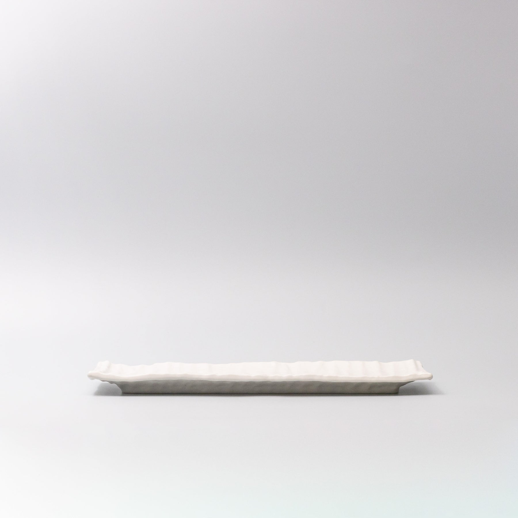 Premium 33cm White Glaze Ceramic Sashimi Plate Dishwasher Microwave Safe