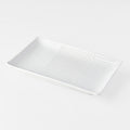 Premium Sushi Plate with Line White Design - Blue, 21cm