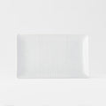 Premium Sushi Plate with Line White Design - Blue, 21cm