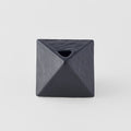 Premium Triangular Vase – Matte Black Glaze 130ml