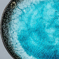 Premium 18cm Sky Blue Glaze Oval Ceramic Plate Dishwasher Safe