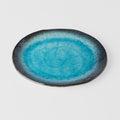 Premium 22cm Sky Blue Glaze Oval Ceramic Plate Dishwasher Safe