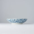 Premium 21cm Blue Daisy Glaze Ceramic Pasta Bowl 500ml Dishwasher Microwave Safe