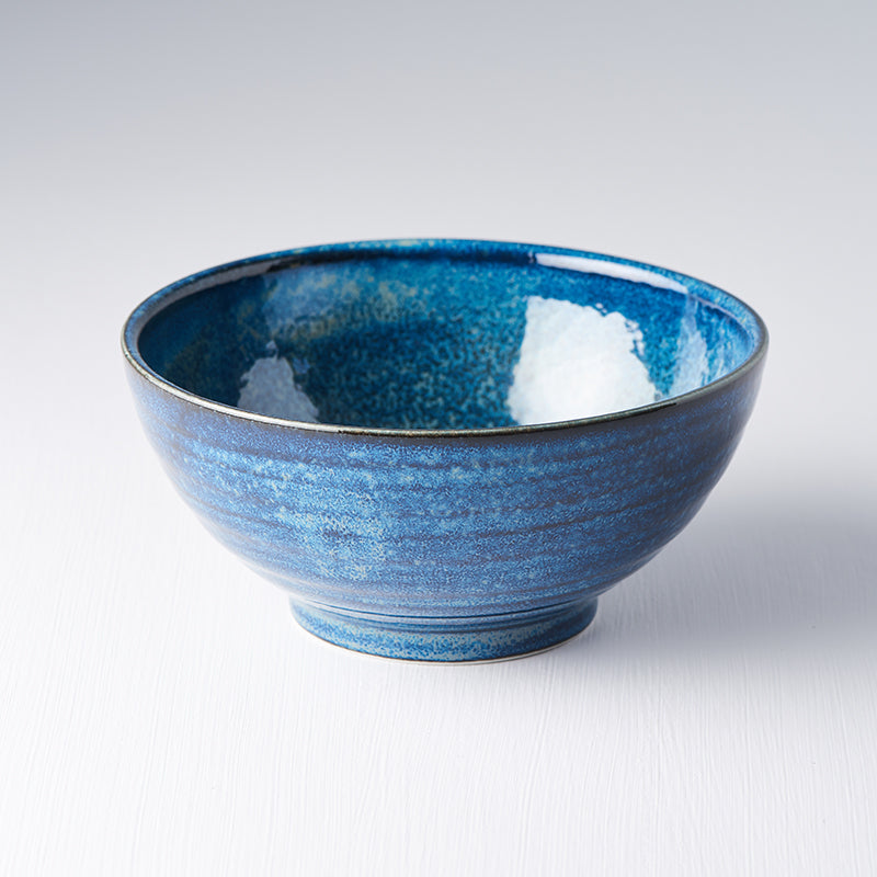 Premium Udon Bowl – Kanso Indigo Blue Glaze 19cm, 800ml