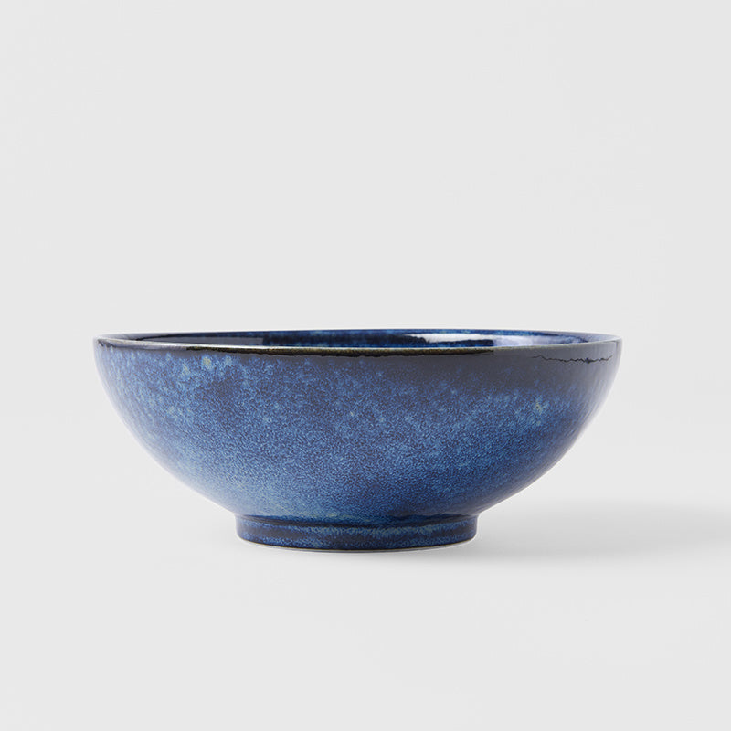 Premium Ramen Bowl – Kanso Indigo Blue Glaze 21.5cm, 1100ml