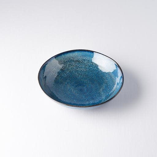 Premium Organic Shape Pasta Bowl – Kanso Indigo Blue Glaze 21cm, 600ml