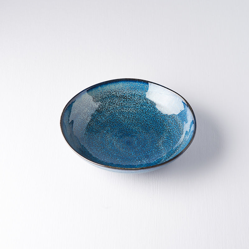 Premium Organic Shape Pasta Bowl – Kanso Indigo Blue Glaze 21cm, 600ml