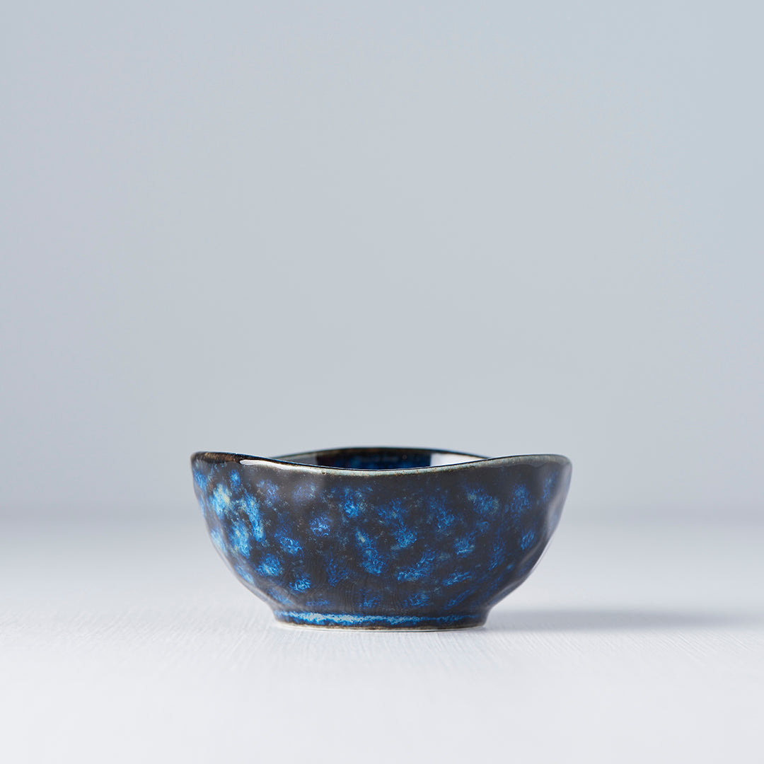Premium 8.5cm Kanso Indigo Blue Glaze Organic Ceramic Sauce Dish 100ml
