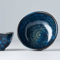 Premium 8.5cm Kanso Indigo Blue Glaze Organic Ceramic Sauce Dish 100ml