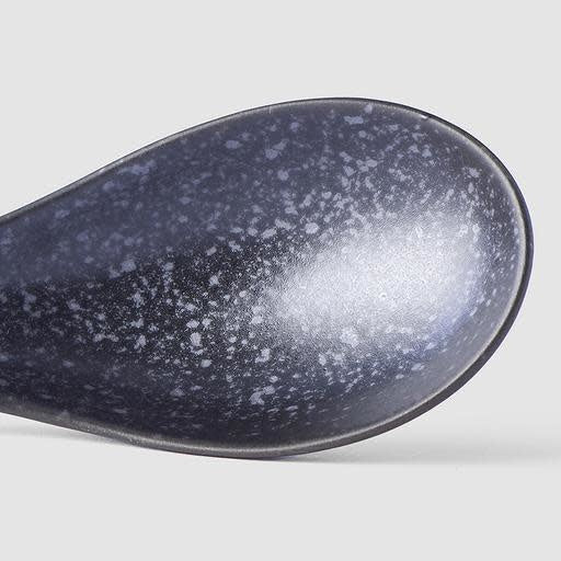 Premium Ramen Ceramic Spoon – Kanso Matt Black 17.5cm