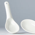 Kanso Soft White Glaze Ceramic Spoon 15cm Japanese Tableware Dishwasher Microwave Safe