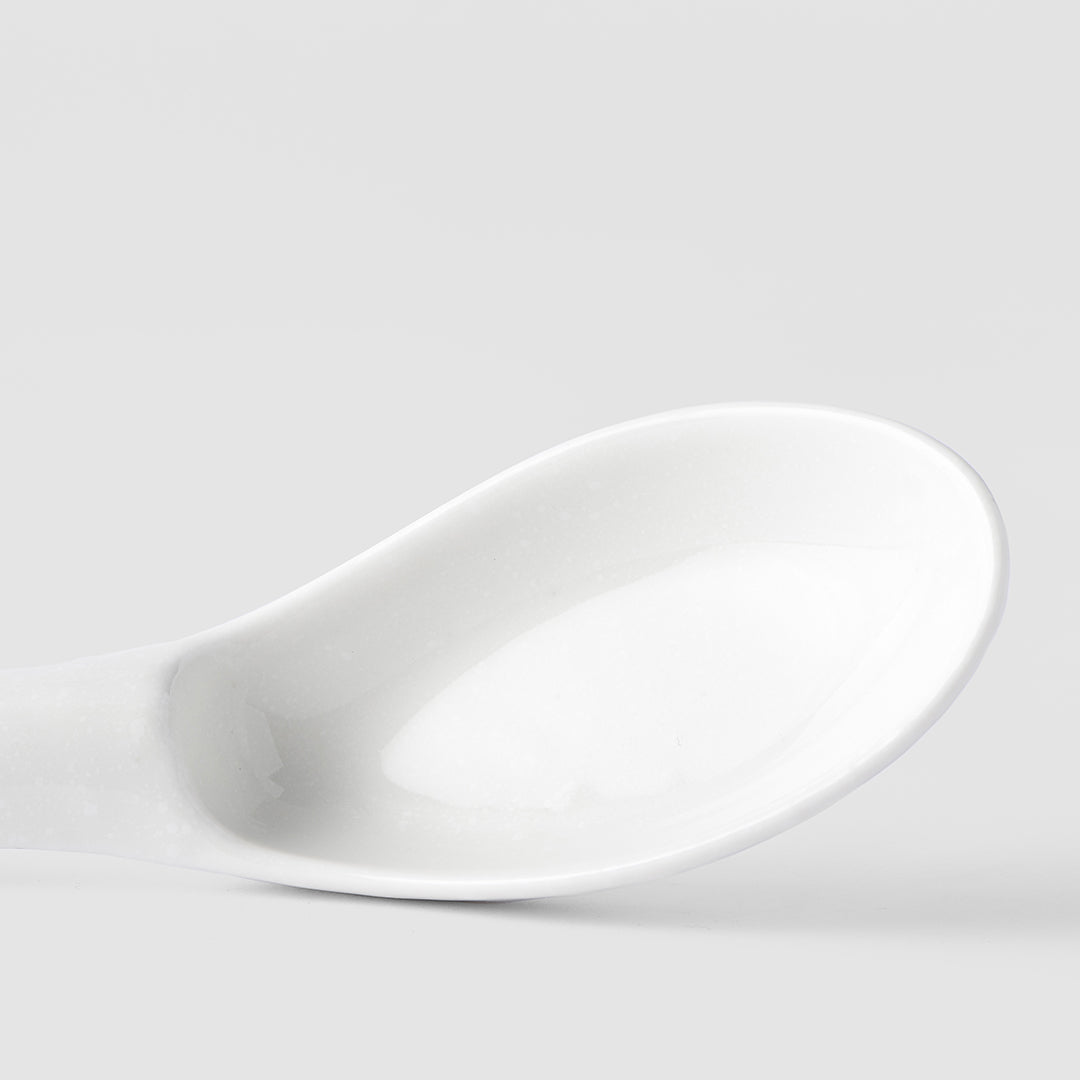 Kanso Soft White Glaze Ceramic Spoon 15cm Japanese Tableware Dishwasher Microwave Safe