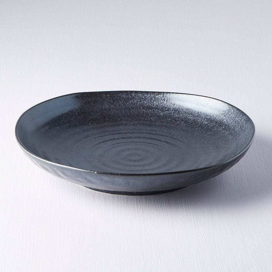 Premium 23cm Kanso Matt Black Organic Ceramic Dinner Plate Dishwasher Microwave Safe