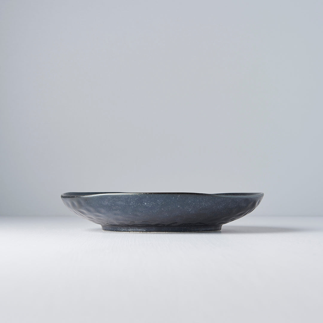 Premium 23cm Kanso Matt Black Organic Ceramic Dinner Plate Dishwasher Microwave Safe