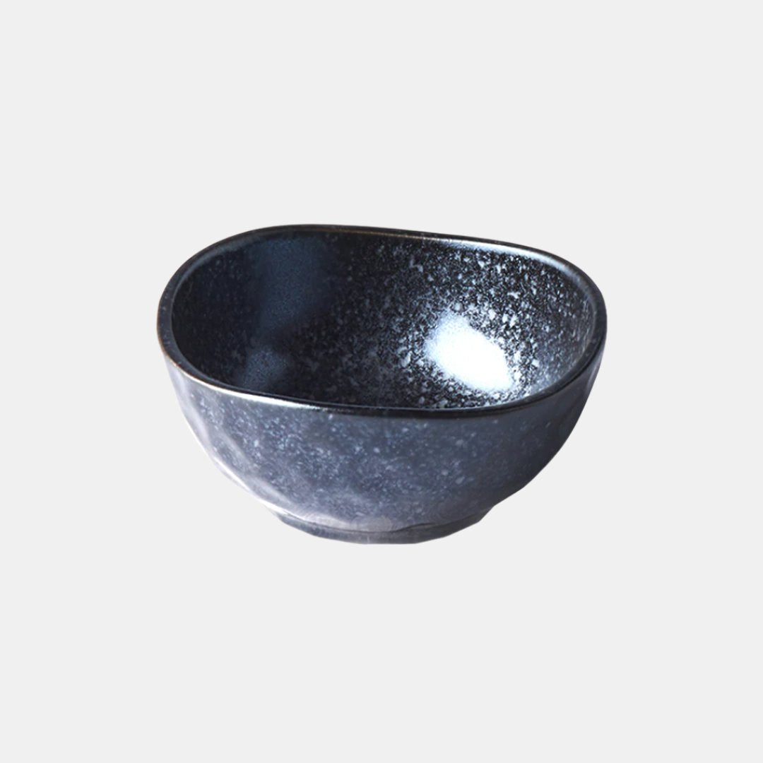 Premium 9cm Kanso Matt Black Organic Ceramic Sauce Dish 100ml