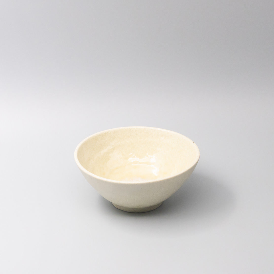 Buttermilk Glaze 19cm Udon Bowl White Japanese Noodle Bowl