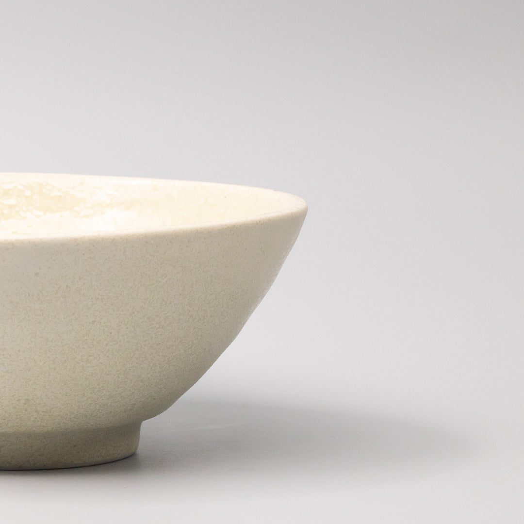 Buttermilk Glaze 19cm Udon Bowl White Japanese Noodle Bowl