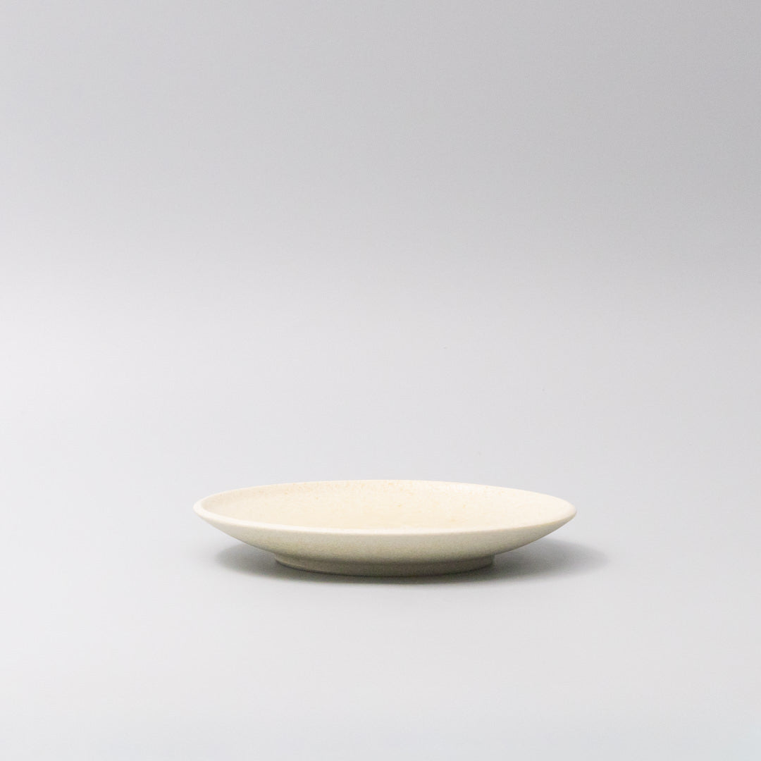 Premium Tapas Plate – White Buttermilk Glaze 17cm