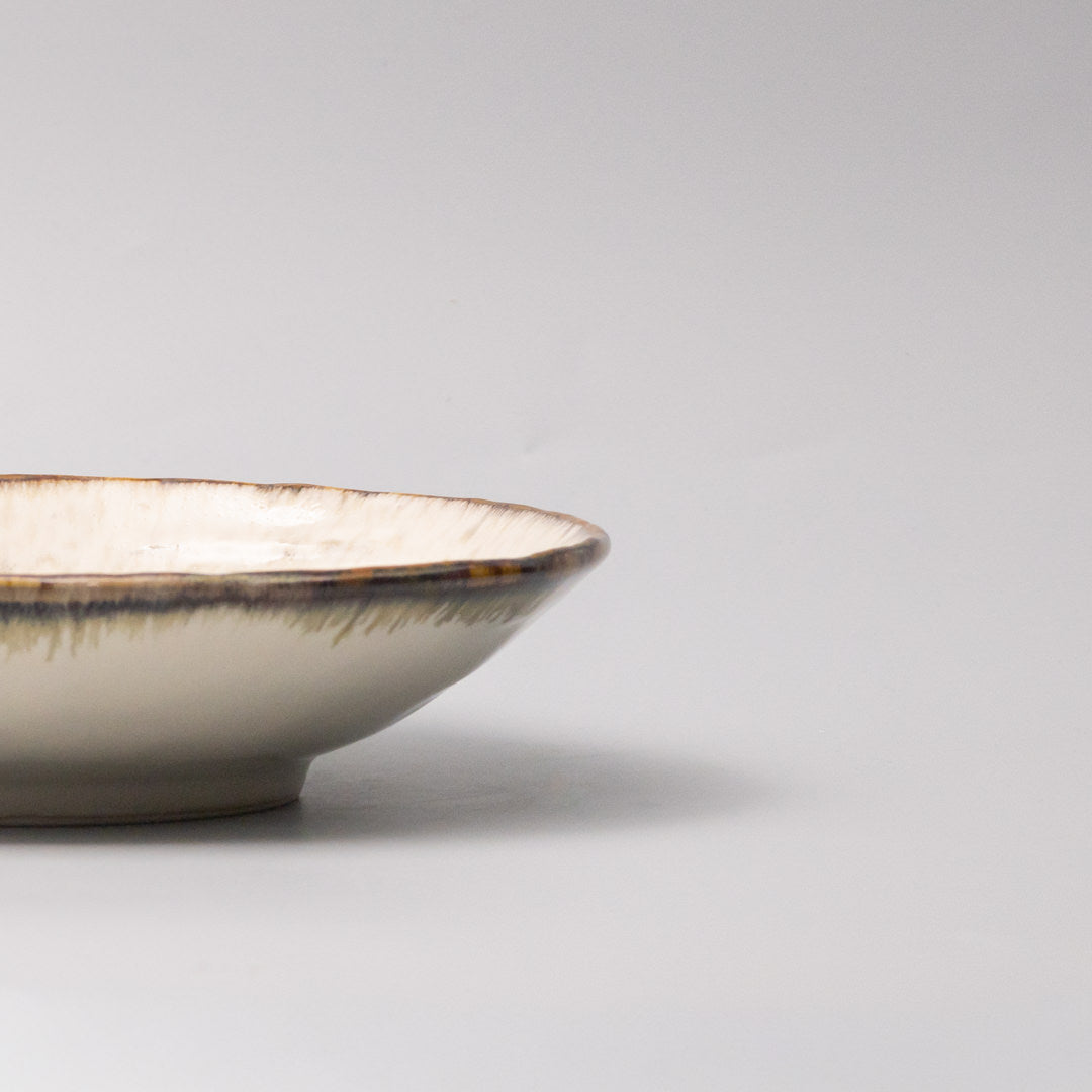 Premium Pasta Bowl – White Ivory Pearl Glaze 24cm
