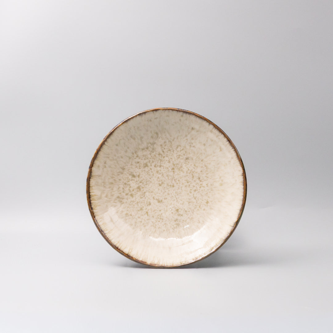 Premium Pasta Bowl – White Ivory Pearl Glaze 24cm