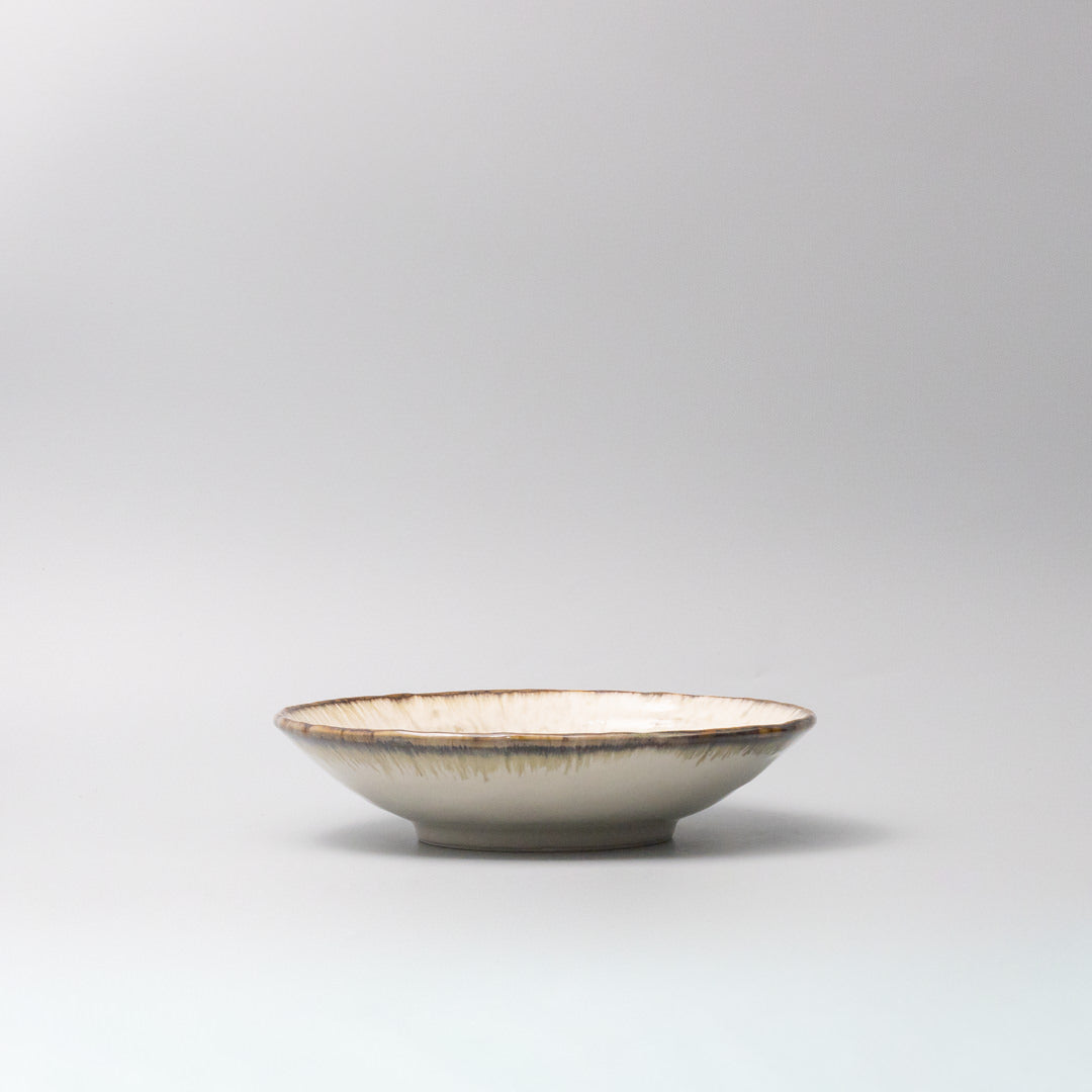 Premium Pasta Bowl – White Ivory Pearl Glaze 24cm