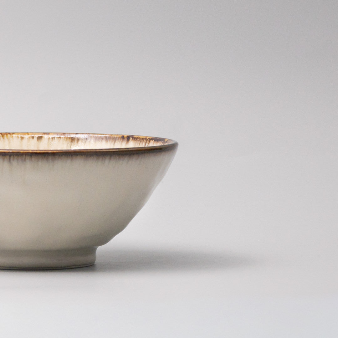 Ivory Pearl Glaze 19cm Udon Bowl 800ml Japanese Tableware