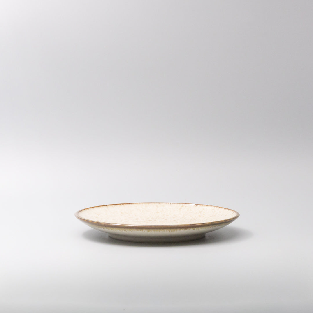 Premium 26cm Ivory Pearl Glaze Ceramic Dinner Plate Dishwasher Microwave Safe