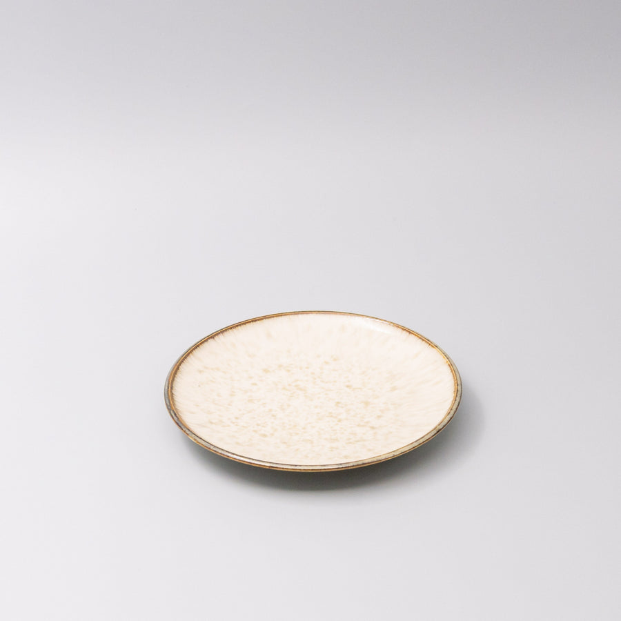 Premium Tapas Plate – White Ivory Pearl Glaze 17cm