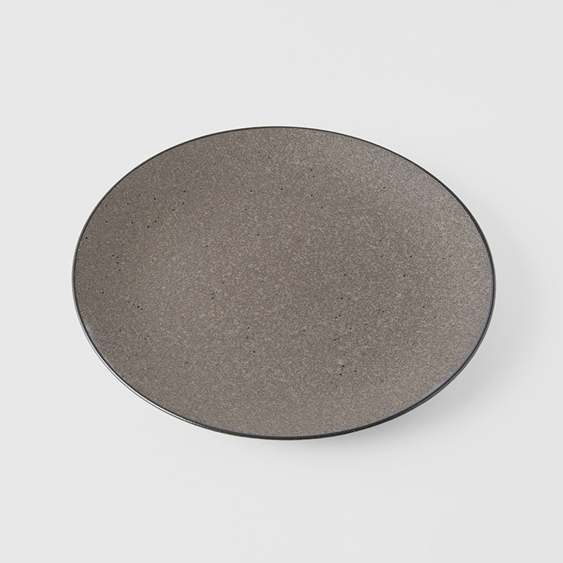 Premium 28.5cm Earth Glaze Grey Ceramic Dinner Plate Dishwasher Microwave Safe