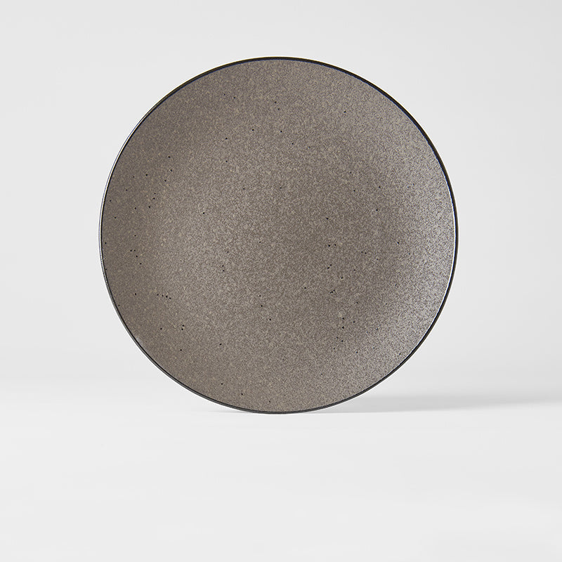 Premium 28.5cm Earth Glaze Grey Ceramic Dinner Plate Dishwasher Microwave Safe