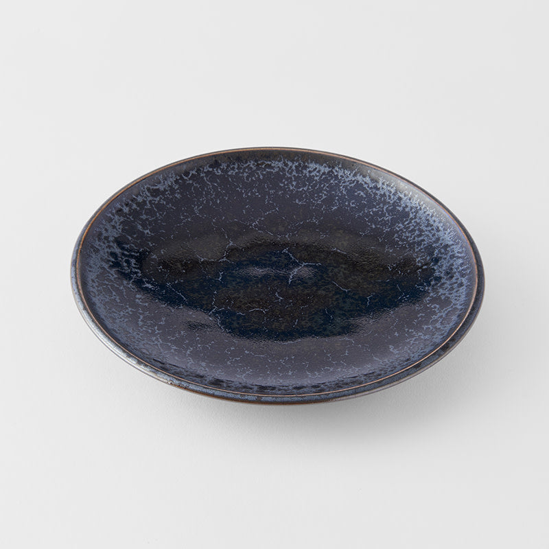 Premium Tapas Plate – Black Pearl Glaze 17cm