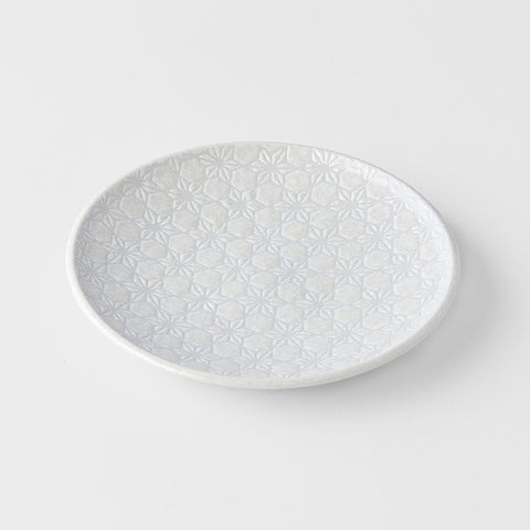 Premium 17cm White Star Glaze Ceramic Tapas Plate Dishwasher Microwave Safe