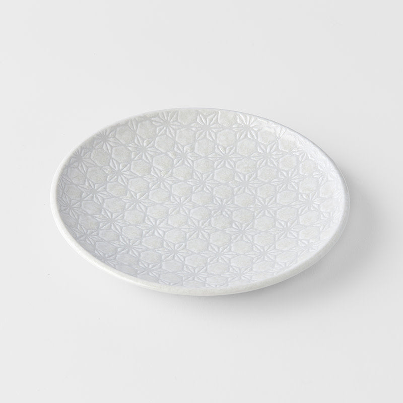 Premium 17cm White Star Glaze Ceramic Tapas Plate Dishwasher Microwave Safe