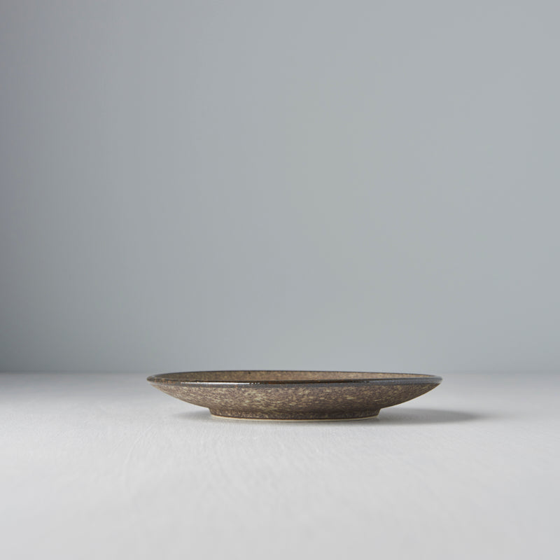 Premium Tapas Plate – Brown Earth Glaze 17cm