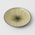 Premium Tapas Plate – Green Converging Line Glaze 17cm