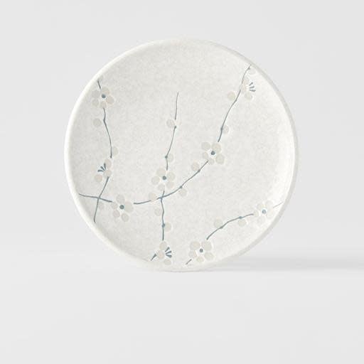Premium 17cm White Blossom Glaze Ceramic Tapas Plate Dishwasher Microwave Safe