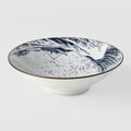 Premium Hokusai Great Wave Ramen Bowl - Blue, 24.5cm