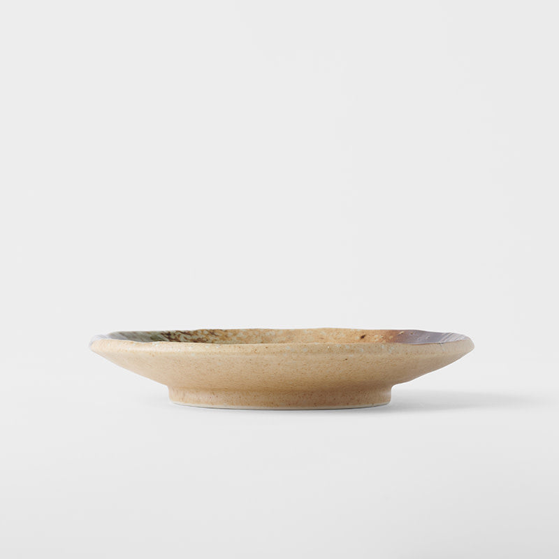 Premium Tapas Plate – Brown Wabi Sabi Glaze 17cm