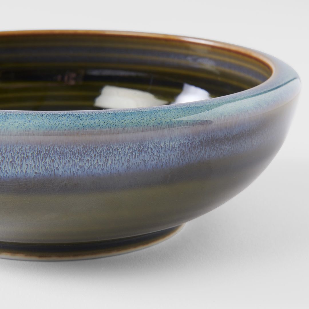 Bowl Thick Edge 17cm Blue Outer Dark Green Inner Glaze - SuperSaverAU - view 2