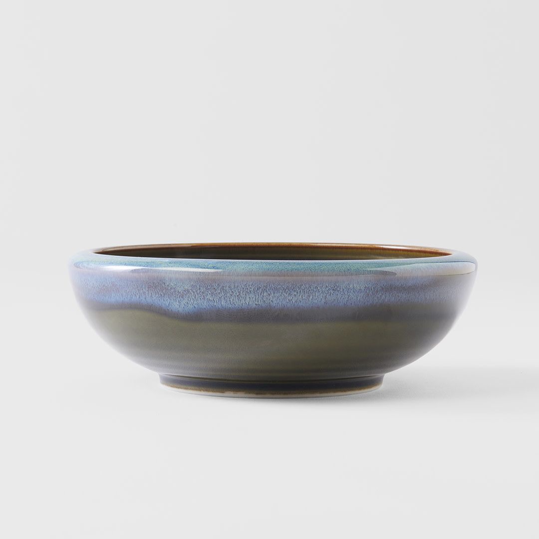 Bowl Thick Edge 17cm Blue Outer Dark Green Inner Glaze - SuperSaverAU - view 4