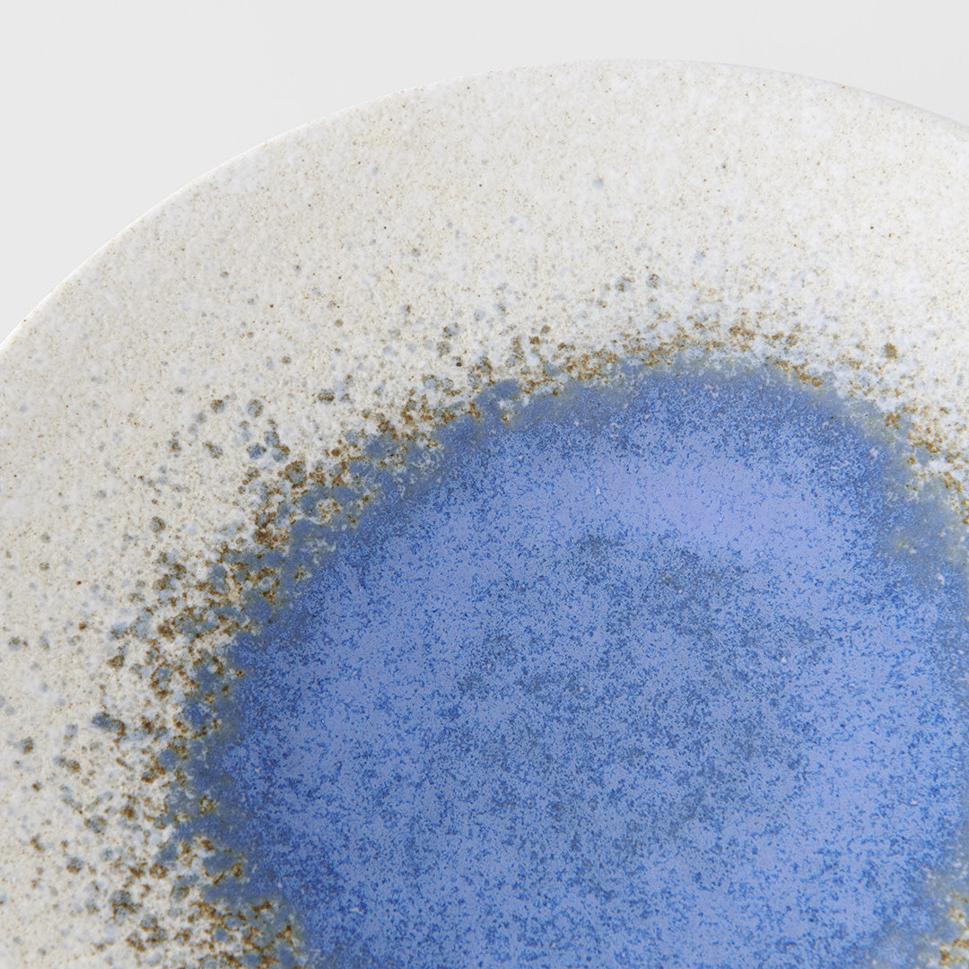 Premium 25.5cm Bright Blue Puddle Glaze Ceramic Dinner Plate Dishwasher Microwave Safe
