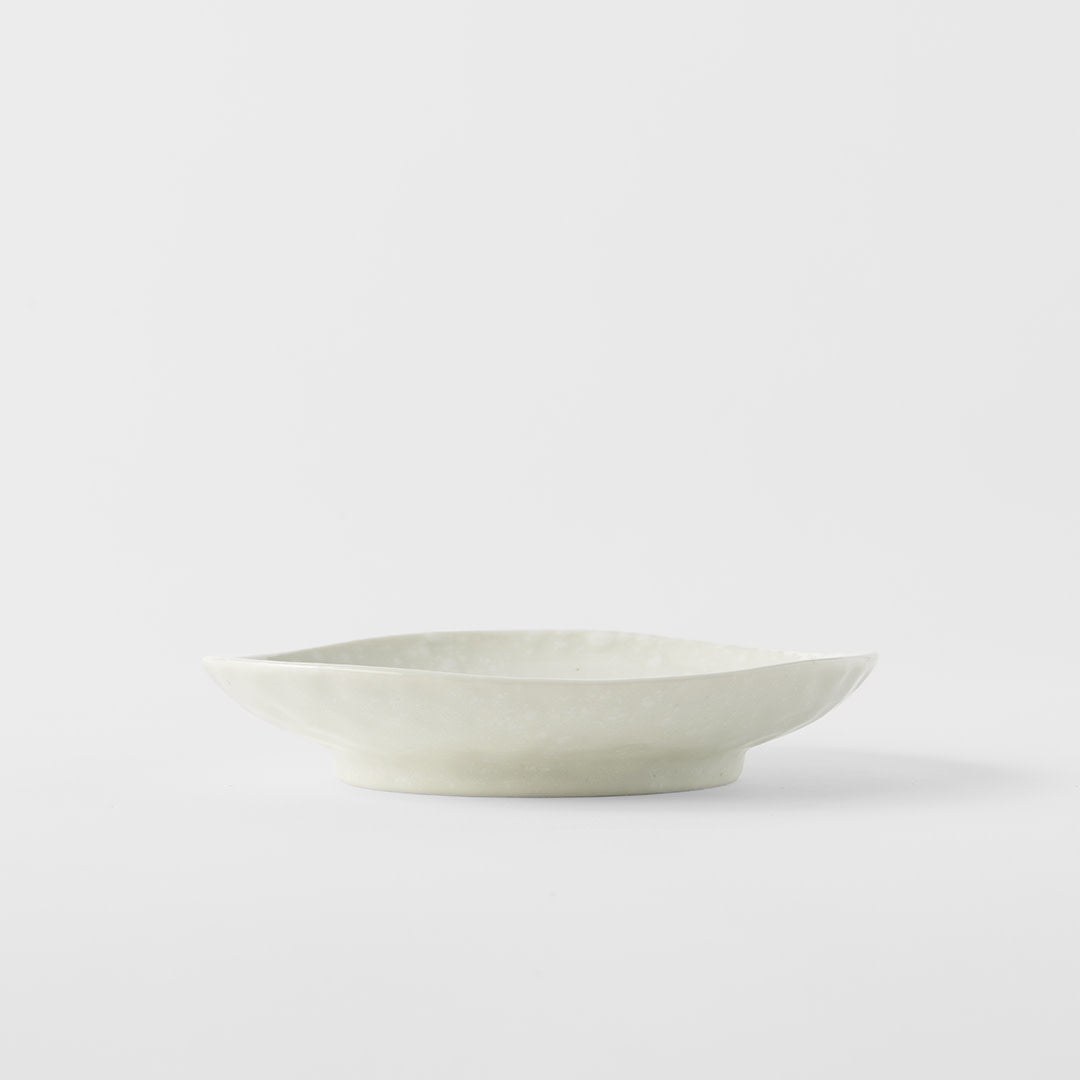 Kanso Soft White Glaze 13.5cm Organic Ceramic Saucer Dishwasher Microwave Safe