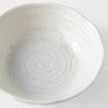 Premium 13.5cm White Spiral Glaze Ceramic Bowl 200ml Dishwasher Microwave Safe