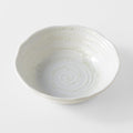 Premium 13.5cm White Spiral Glaze Ceramic Bowl 200ml Dishwasher Microwave Safe