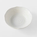 Premium 15.5cm White Spiral Glaze Ceramic Bowl 350ml Dishwasher Microwave Safe