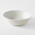 Premium 21.5cm White Spiral Glaze Ceramic Bowl 900ml Dishwasher Microwave Safe