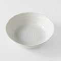 Premium 21.5cm White Spiral Glaze Ceramic Bowl 900ml Dishwasher Microwave Safe