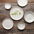 Premium 23.5cm White Spiral Glaze Ceramic Bowl 600ml Dishwasher Microwave Safe