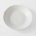 Premium 23.5cm White Spiral Glaze Ceramic Bowl 600ml Dishwasher Microwave Safe